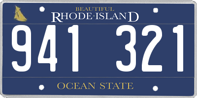 RI license plate 941321
