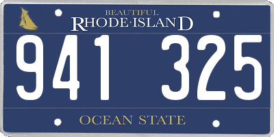 RI license plate 941325