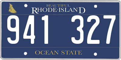 RI license plate 941327