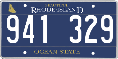 RI license plate 941329