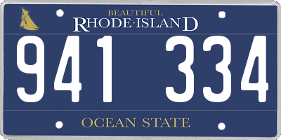 RI license plate 941334