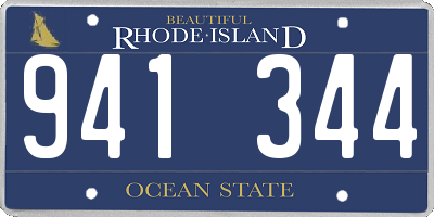 RI license plate 941344