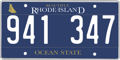 RI license plate 941347