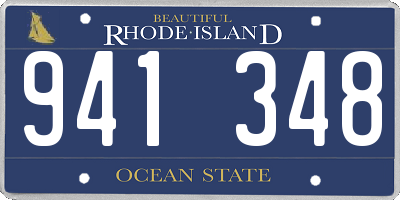 RI license plate 941348