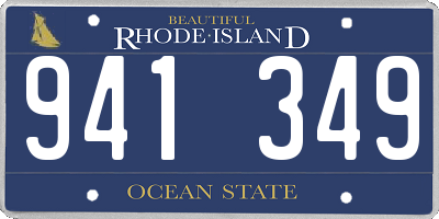 RI license plate 941349