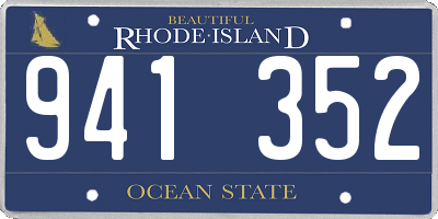 RI license plate 941352