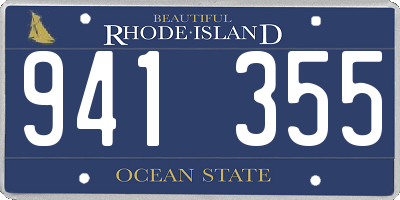 RI license plate 941355