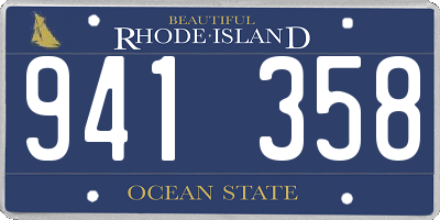 RI license plate 941358