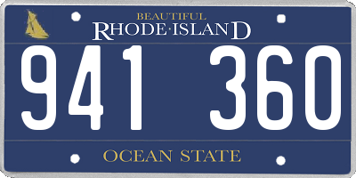 RI license plate 941360