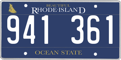 RI license plate 941361