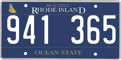RI license plate 941365