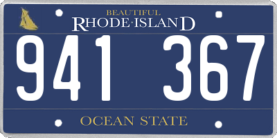 RI license plate 941367