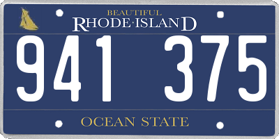 RI license plate 941375