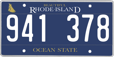 RI license plate 941378