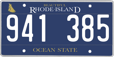 RI license plate 941385
