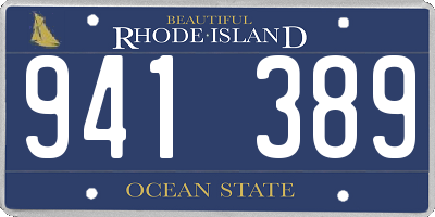 RI license plate 941389