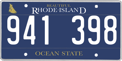RI license plate 941398