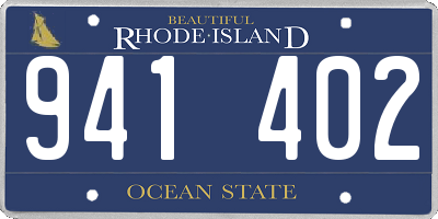 RI license plate 941402