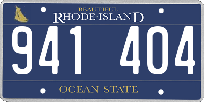 RI license plate 941404