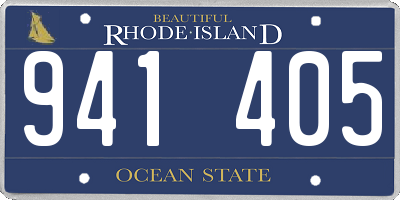 RI license plate 941405