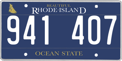 RI license plate 941407