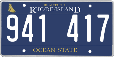 RI license plate 941417