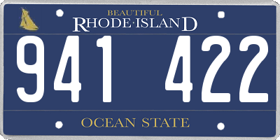 RI license plate 941422