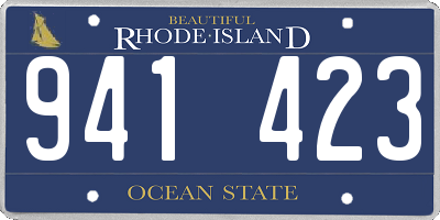 RI license plate 941423