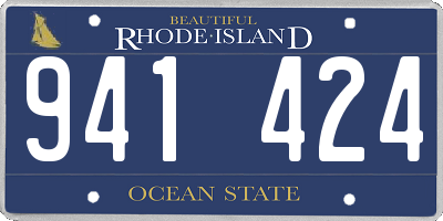 RI license plate 941424