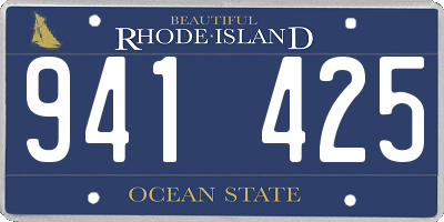 RI license plate 941425