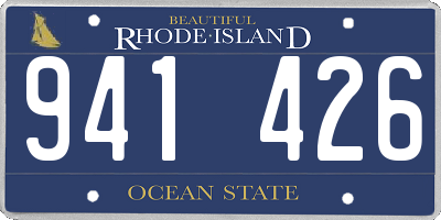 RI license plate 941426