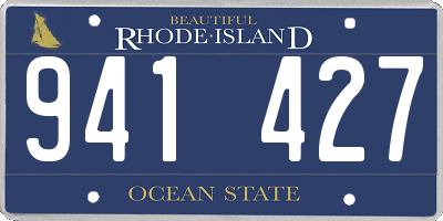 RI license plate 941427