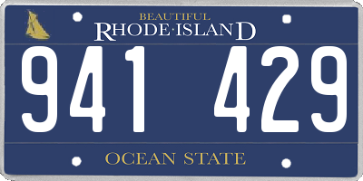 RI license plate 941429