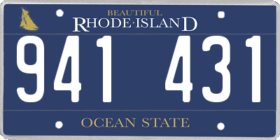 RI license plate 941431