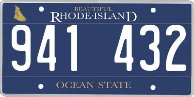 RI license plate 941432