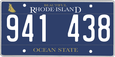 RI license plate 941438