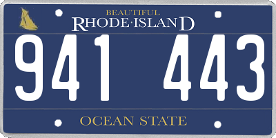 RI license plate 941443