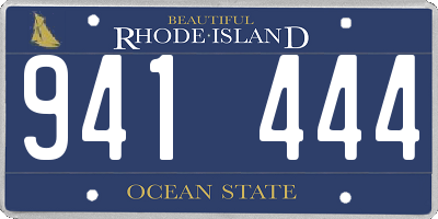 RI license plate 941444