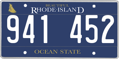 RI license plate 941452