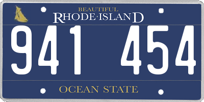 RI license plate 941454