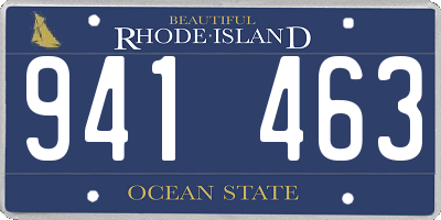 RI license plate 941463