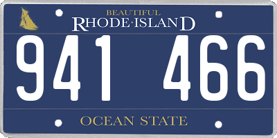 RI license plate 941466