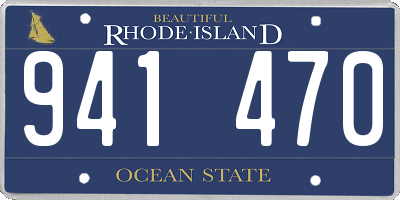 RI license plate 941470