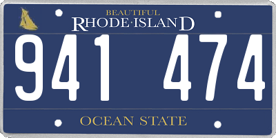 RI license plate 941474