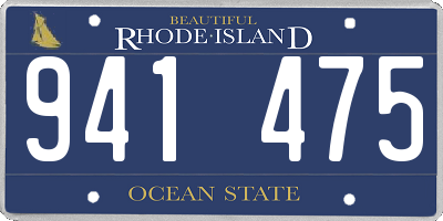 RI license plate 941475