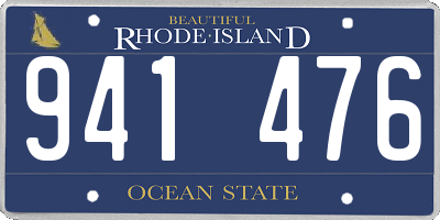 RI license plate 941476