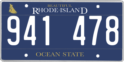 RI license plate 941478