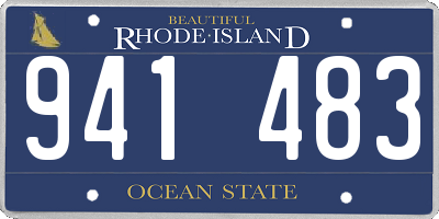RI license plate 941483