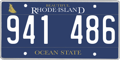 RI license plate 941486