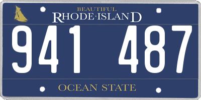 RI license plate 941487